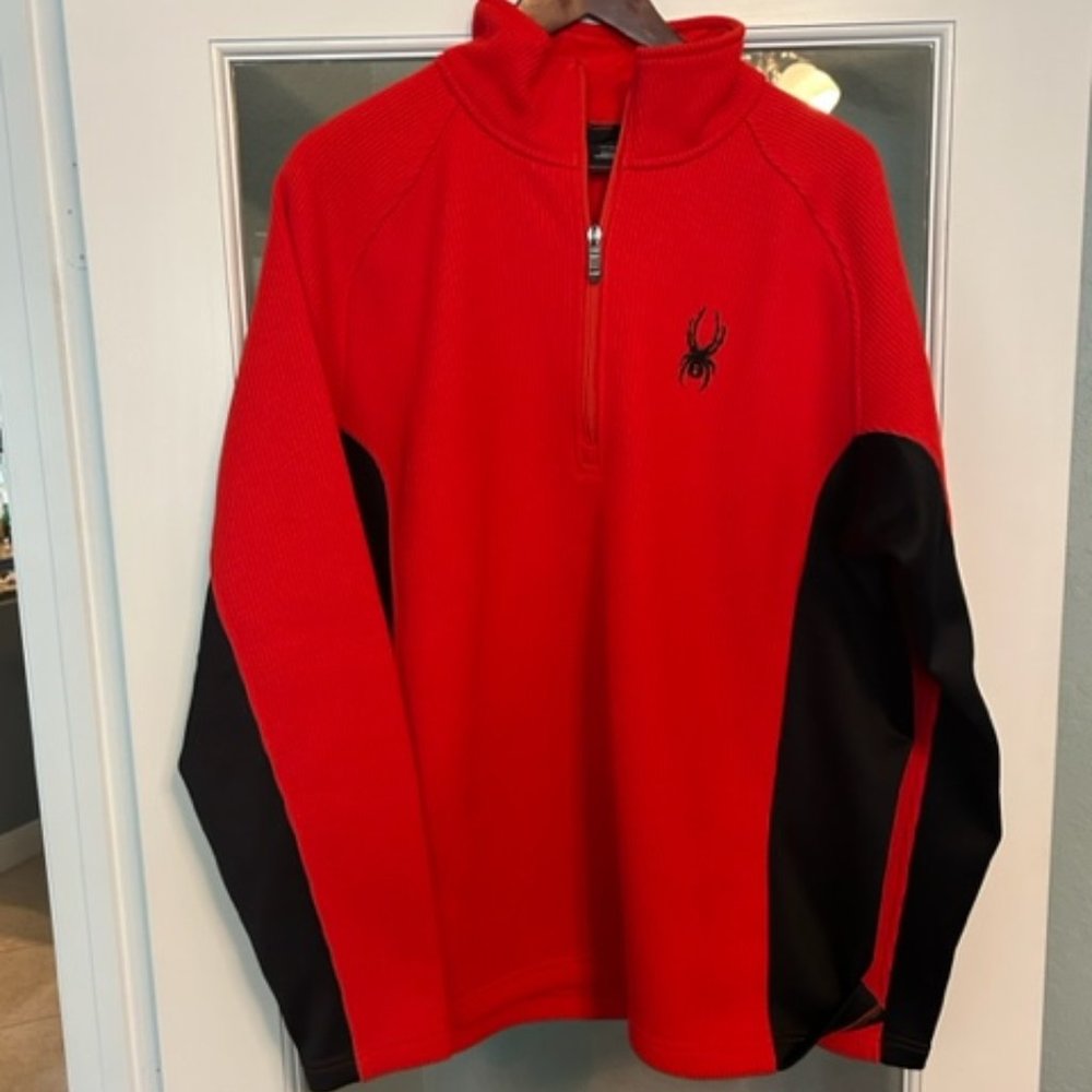 Spyder Outbound Half-Zip Sweater - XL - "Volcano" (color) & Black - XL